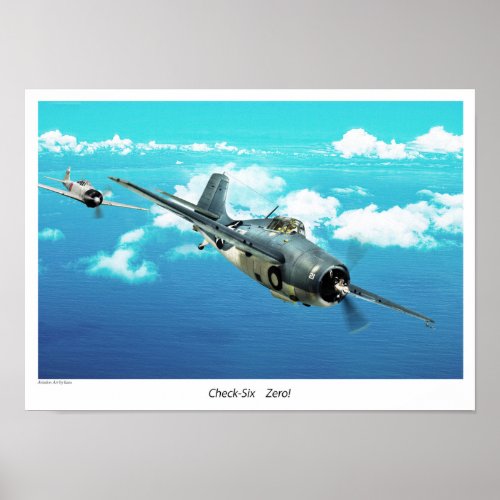 F4F Wildcat  ”Check six.Zero!" Poster