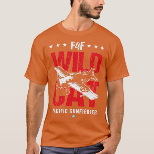 F4F Wildcat Pilot Gift WW2 Warbird Pacific Gunfigh T_Shirt