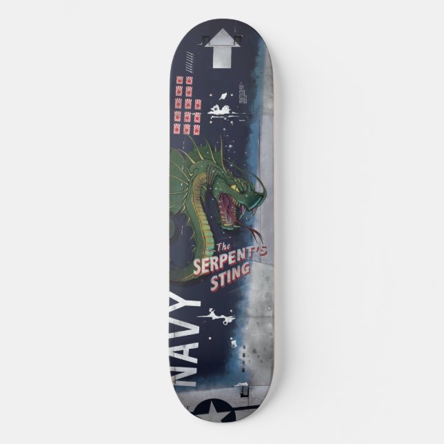 F4U Corsair Nose Art Skateboard Deck (Front)