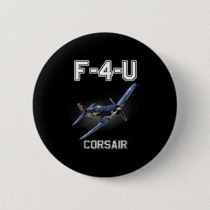 F4u Corsair Warbird Wwii Military Aircraft Button