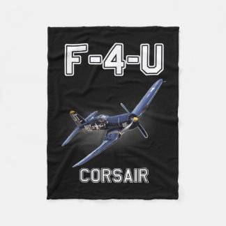 F4u Corsair Warbird Wwii Military Aircraft Fleece Blanket
