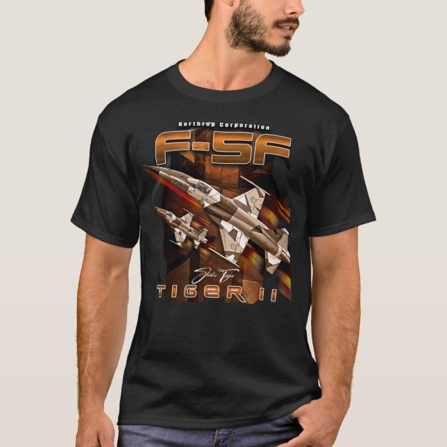 F5 Northrop Tiger II Supersonic Light Fighter Airc T-Shirt (Front)