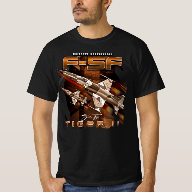 F5 Northrop Tiger II Supersonic Light Fighter Airc T-Shirt (Front)