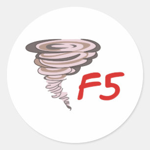 F5 TORNADO CLASSIC ROUND STICKER