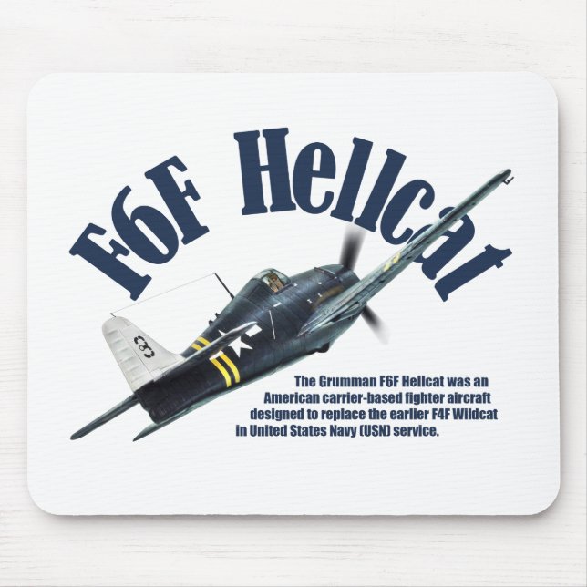 F6F Hellcat  ヘルキャット Mouse Pad (Front)