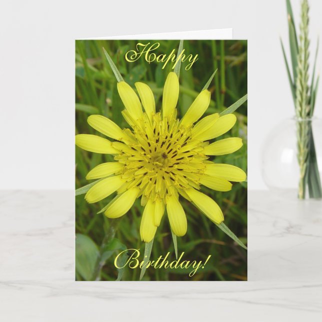 F9 Yellow Wildflower Goat's-beard Card (Front)