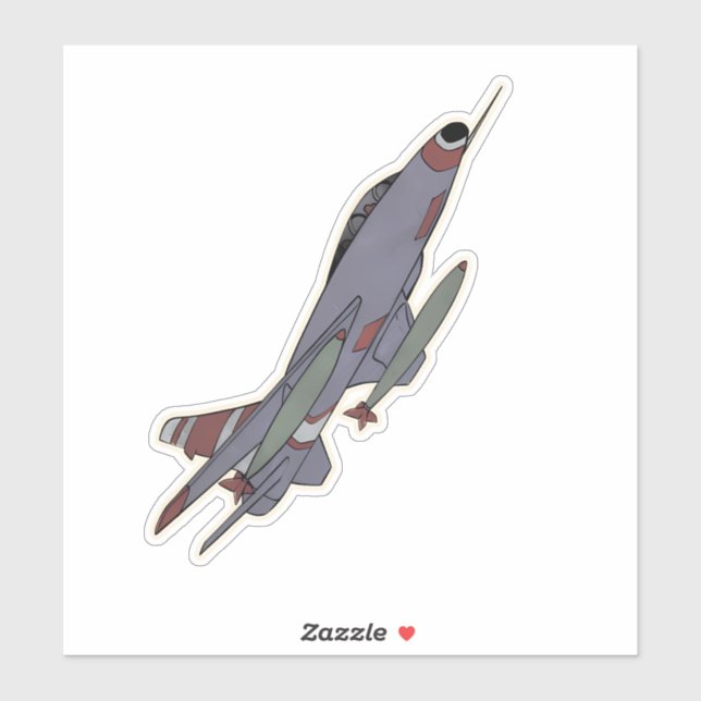 F-100 Super Sabre, Fighter Aircraft Sticker (Sheet)