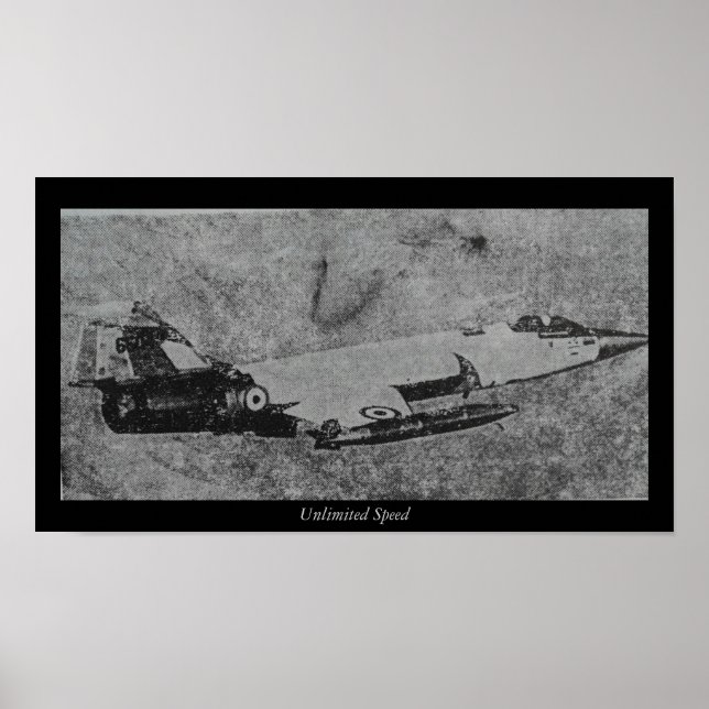 F-104 Starfighter fighter jet old photo Poster (Front)