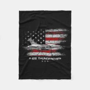 F-105 Thunderchief Fighter Jet Pilot Veteran Vietn Fleece Blanket