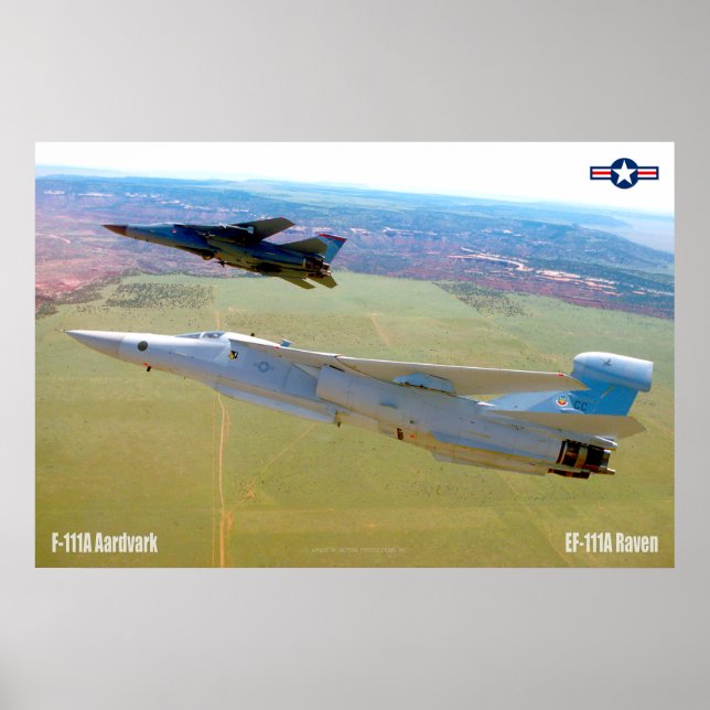 F-111A AARDVARK and EF-111A RAVEN Poster (Front)