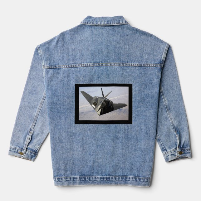 F-117 Nighthawk Stealth Bomber Denim Jacket (Back)