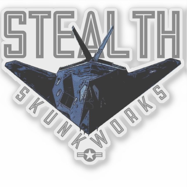 F-117 STEALTH BOMBER STICKER (Front)