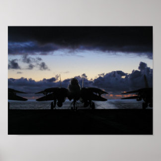 F-14 Sunset Poster