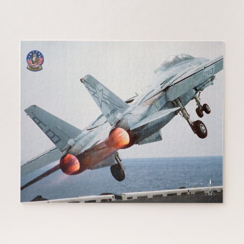 F_14 TOMCAT AFTERBURNER 16x20 inch Jigsaw Puzzle