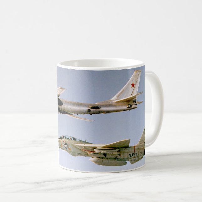 F-14 TOMCAT “BEAR INTERCEPT” COFFEE MUG (Front Right)