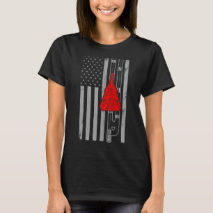 F-14 Tomcat Fighter Jet Airplane American Flag Run T-Shirt