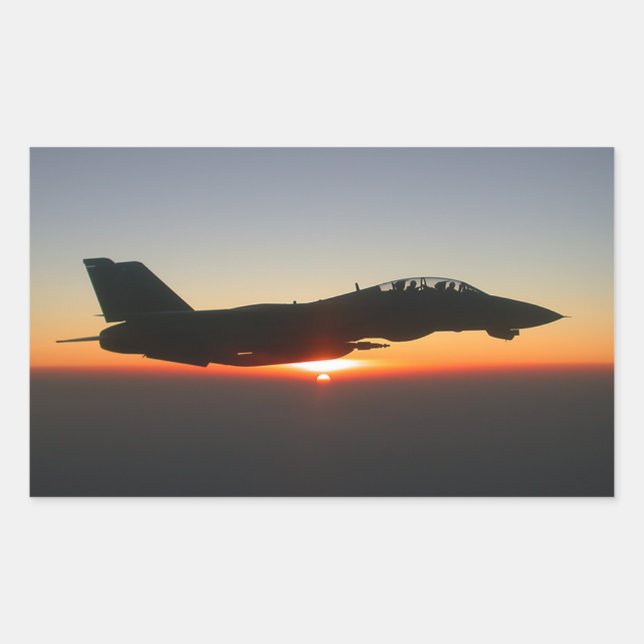 F 14 Tomcat Fighter Jet Rectangular Sticker (Front)