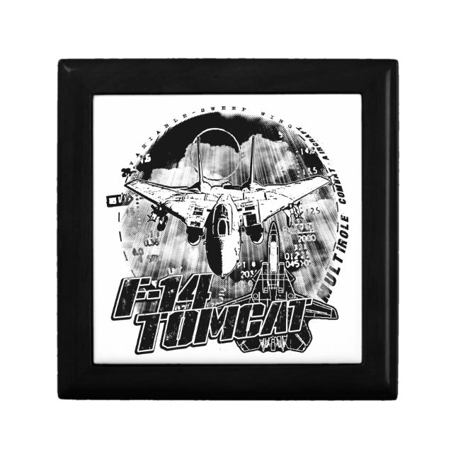 F-14 Tomcat Gift Box Wooden Jewelry Keepsake Box (Front)