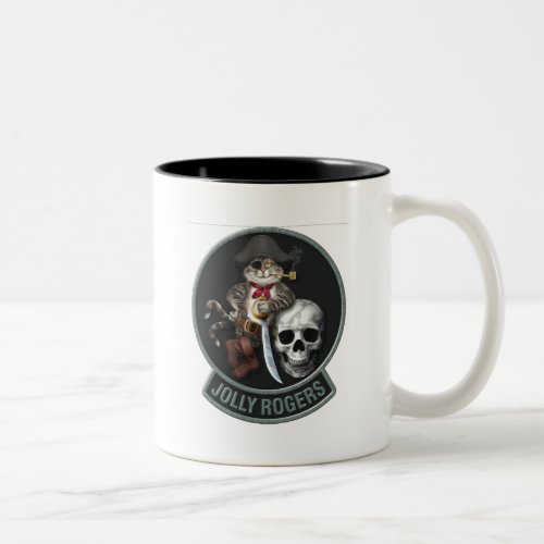 F_14 Tomcat Mascot Jolly Rogers Two_Tone Coffee Mug