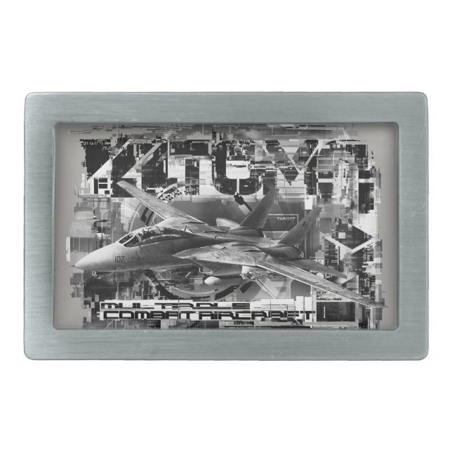 F-14 Tomcat Pewter Belt Buckle (Front)