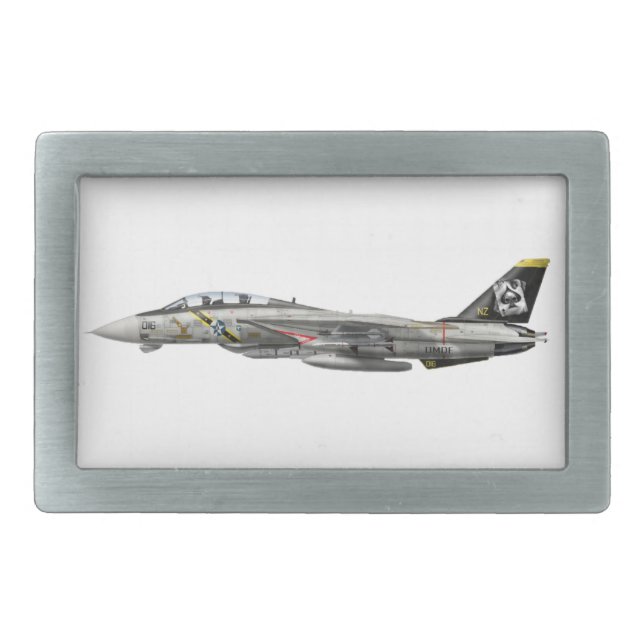 F-14 Tomcat Rectangular Belt Buckle (Front)
