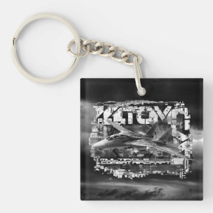 F-14 Tomcat Square (double-sided) Acrylic Keychain