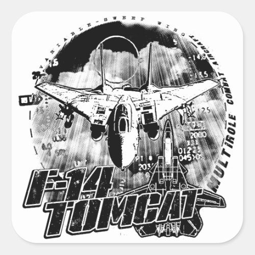 F_14 Tomcat Square Sticker Sticker