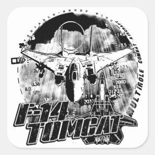 F-14 Tomcat Square Sticker Sticker