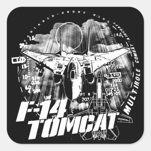 F_14 Tomcat Square Sticker Sticker