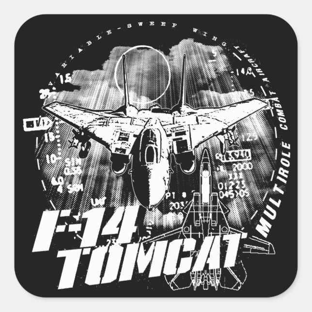 F-14 Tomcat Square Sticker Sticker (Front)