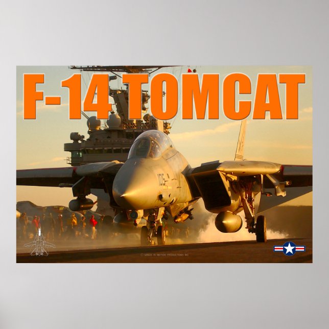 F-14 TOMCAT "SUNSET LAUNCH" POSTER (Front)