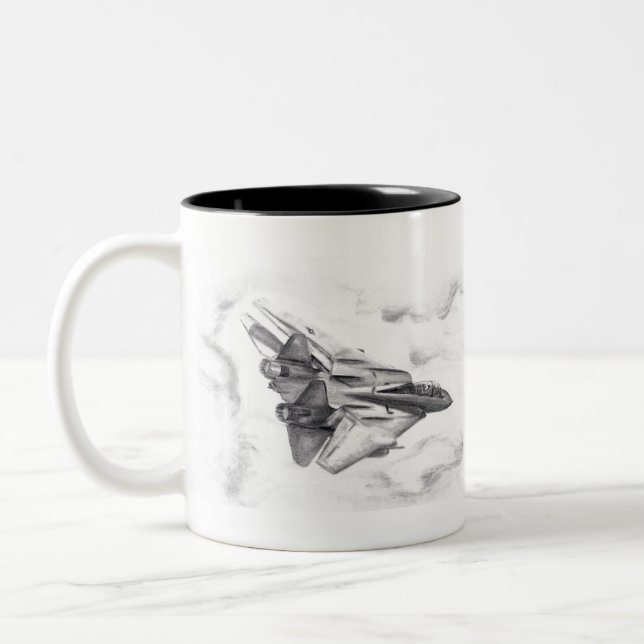 F- 14 Tomcat Two-Tone Coffee Mug (Left)
