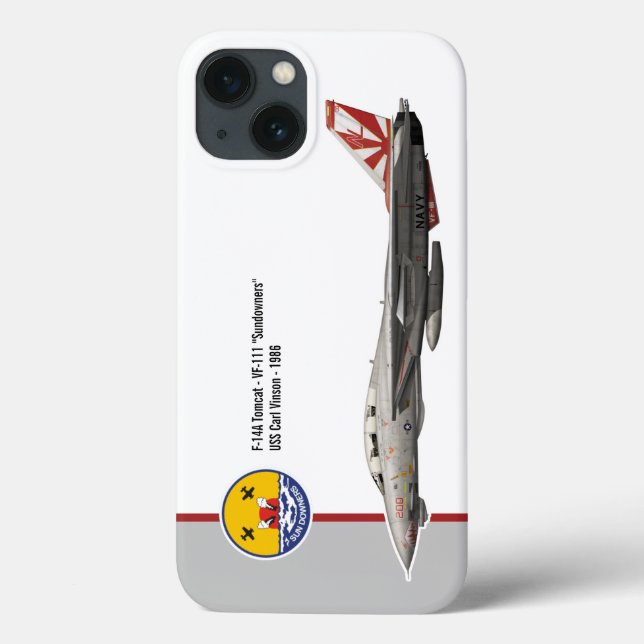  F-14 Tomcat VF-111 Sundowners Case-Mate iPhone Case (Back)
