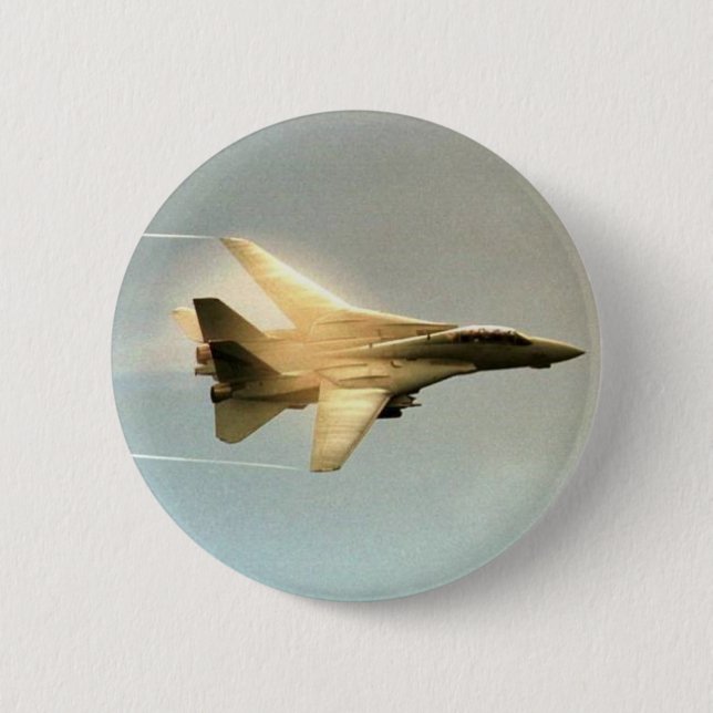 F-14 TOMCAT WITH VAPOR PINBACK BUTTON (Front)