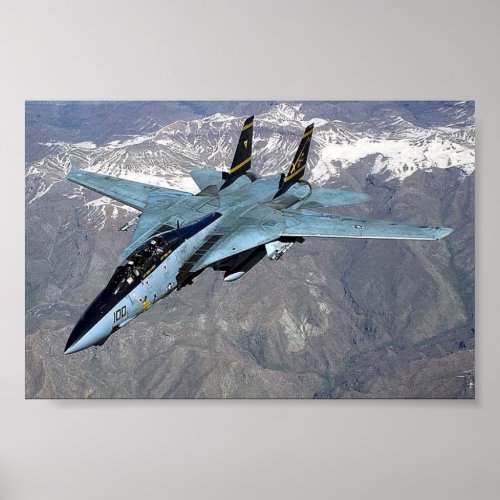 F_14 Tomcat with wings unswept Poster