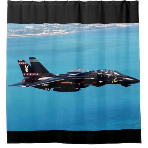 f_14 with playboy logo shower curtain