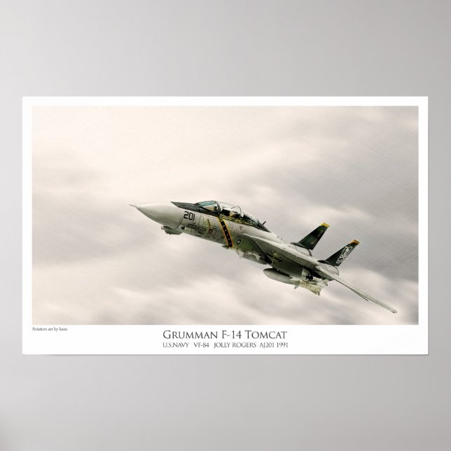 F-14A TOMCAT VF-84 JOLLY ROGERS POSTER (Front)