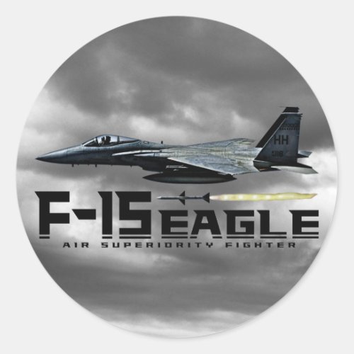 F_15 Eagle Classic Round Sticker