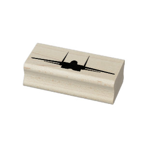 F-15 Eagle Fighter Jet Front Wood Stamp
