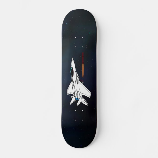 F-15 Eagle Fighter Jet Shooting Missile Skateboard (Front)