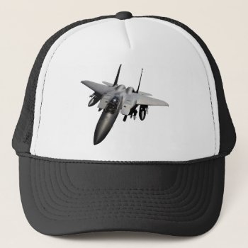 F-15 Eagle Jet Fighter Trucker Hat by customvendetta at Zazzle