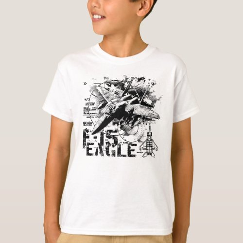 F_15 Eagle Kids Basic Hanes Tagless ComfortSoftR T_Shirt
