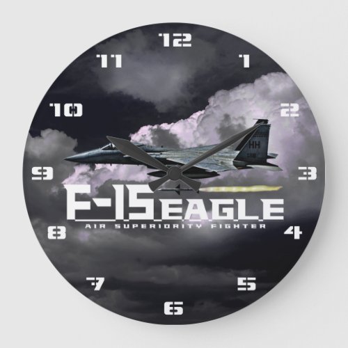 F_15 Eagle Large Clock