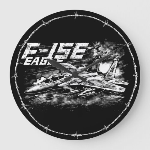 F_15 Eagle Round Large Wall Clock