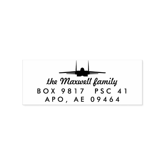 F-15 Mighty Eagle Jet Custom Return Address Stamp (Imprint)