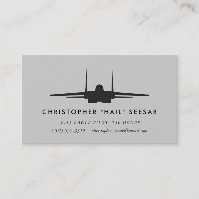 F-15 Mighty Eagle Pilot Business Card (Front)