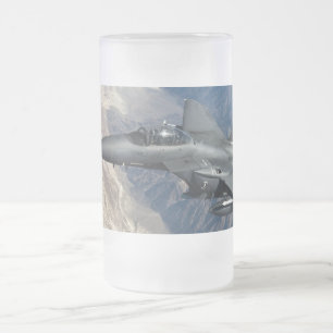 F-15 Strike Eagle Frosted Glass Beer Mug