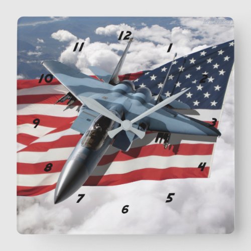 F_15C Aggressor Square Wall Clock