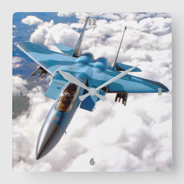 F-15D EAGLE SQUARE WALL CLOCK (Front)