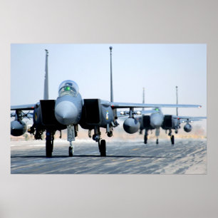 F-15E Strike Eagle Aircraft Poster